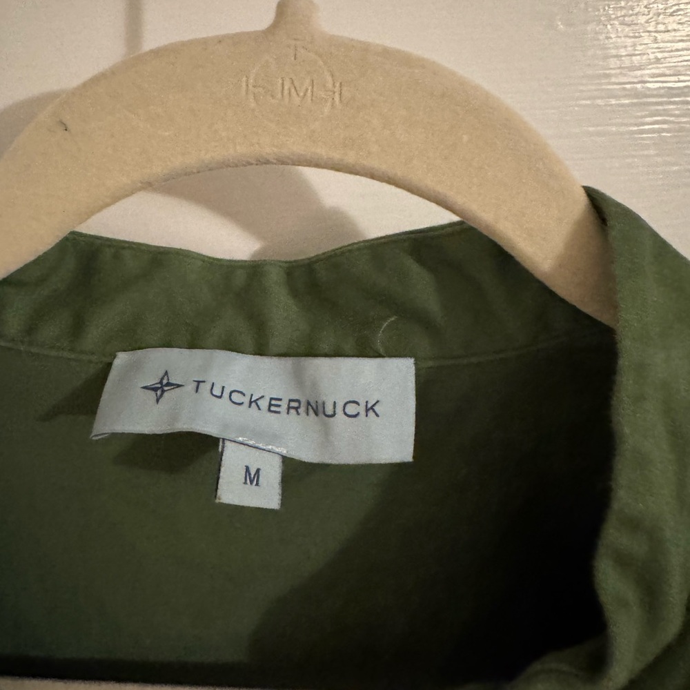 Tuckernuck Olive Green Collared Shirt Dress - Picture 2 of 2